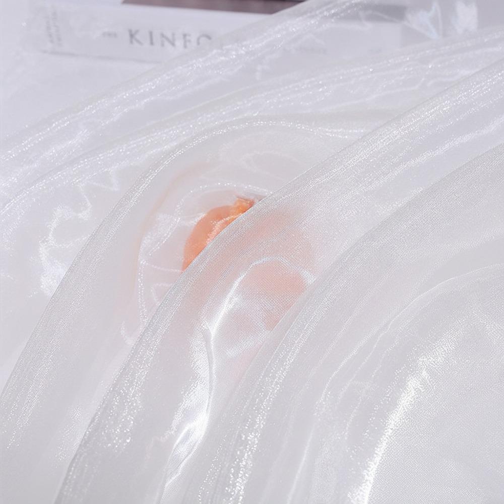 Sewing Crafts 100X150cm Organza Mesh Fabric Colorful Glossy Smooth Gauze Fabric Sheer Lightweight Organza Fabric Wedding Dress