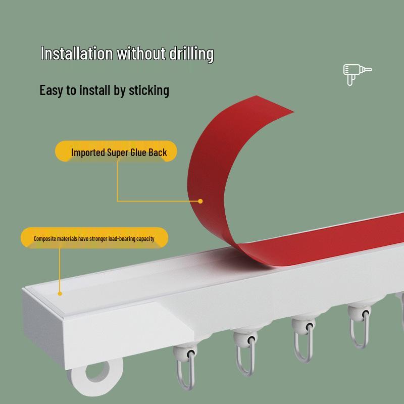 No-Drill Sliding Curtain Rod for Tight Spaces