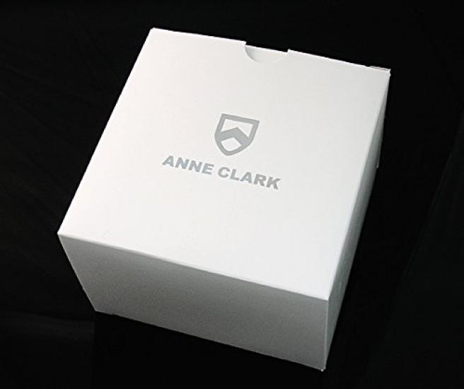ANNE CLARK Montre AM1020 Série Cœur Mobile Croix Cadran Coquillage Rose Naturel Diamant Naturel Diamant Tout Acier Inoxydable Femme & Doux pour la Peau (Or rose)