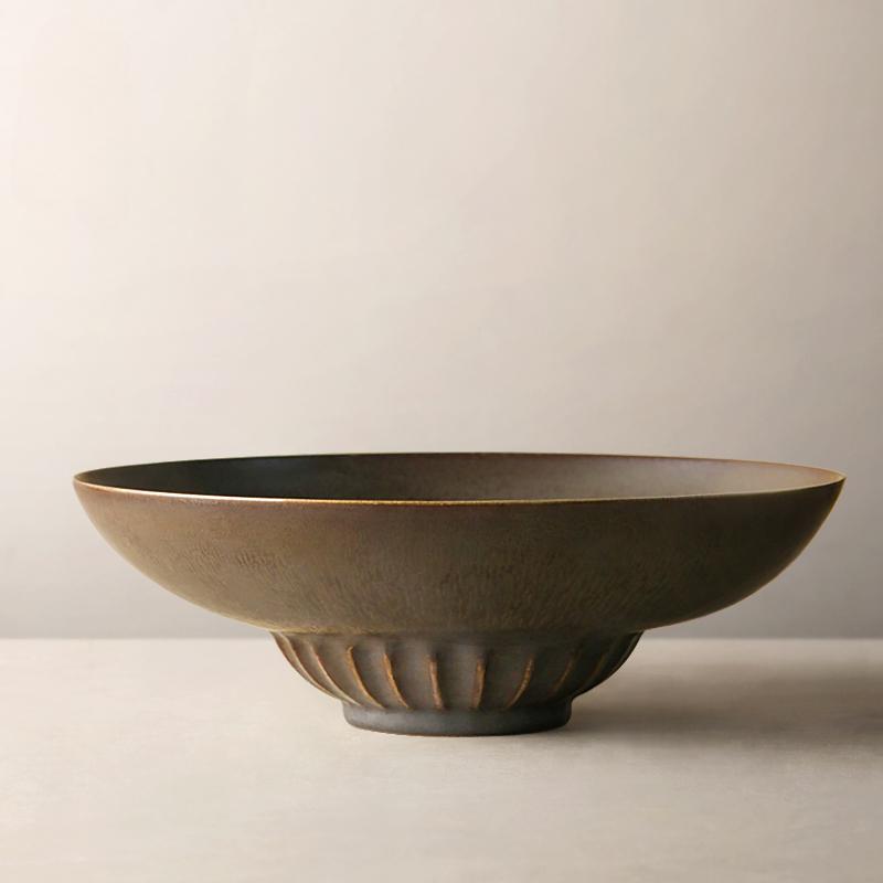 Ceramic Straw Hat Plate Western Style Steak Plate Pasta Dish Thick Soup Plates Dessert Bowl Fruit Dish Salad Bowl Sashimi Plates