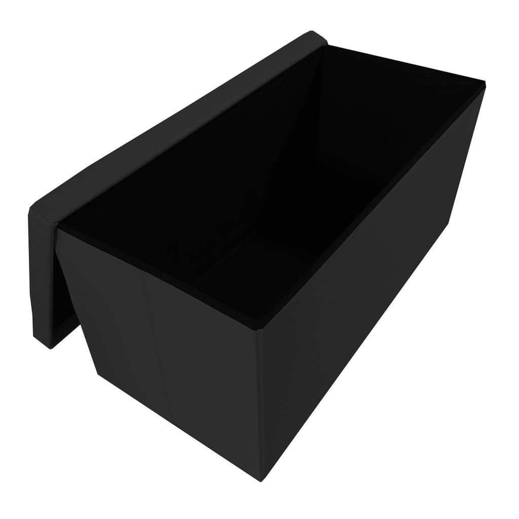 Ottoman Storage Ottoman Rectangular Faux Leather Foldable 76x38x38cm | Nyana Home | Ottoman Style | Durable Faux Leather Bottom