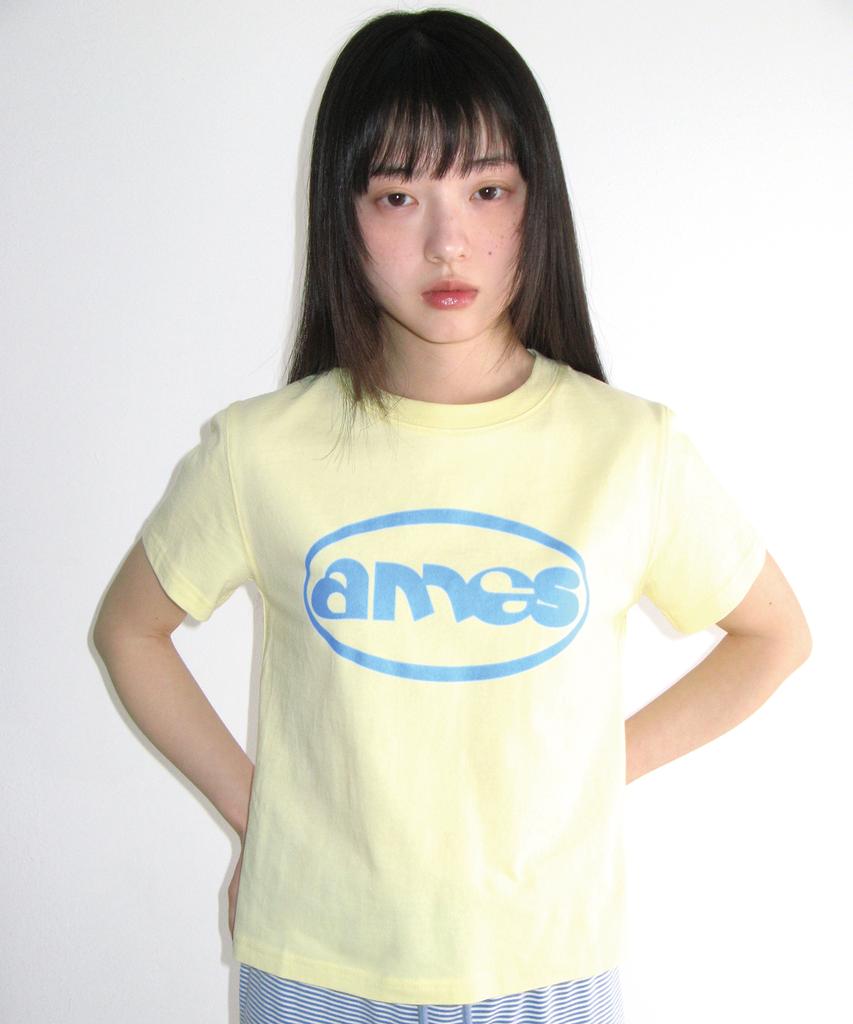 AMES-WORLDWIDE Ames Circle Logo Symbol Tee Yellow