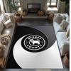 Derby County Football Print Crystal Velvet Rug, Comfortable Water Absorbent Non Slip Indoor Floor Carpet