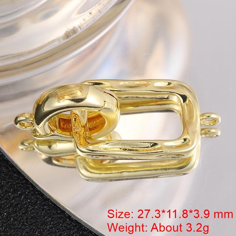 Juya Handmade Gold Silver Plated Fastener Bail Connector Clasps Accessories For Needlework Pearls Beads Jewelry Making