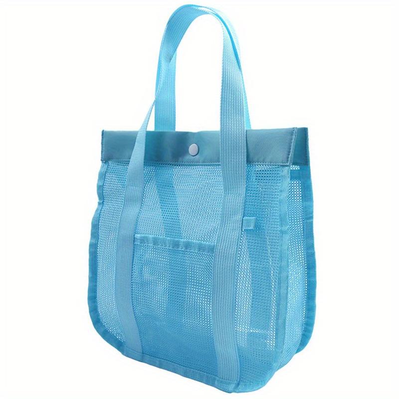 Trousse de toilette à main Grande taille Sac de bain Sac en maille Sac de rangement pour jouets de plage Sac de rangement à grille divers