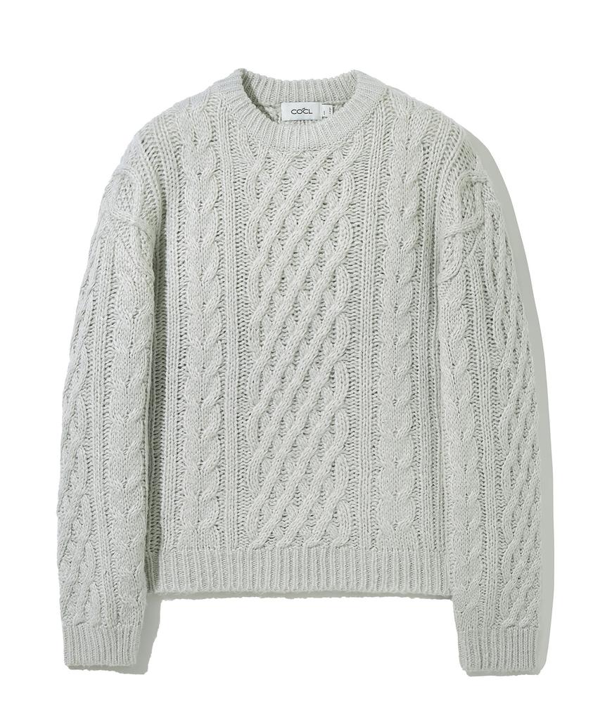 COSTUME O’CLOCK [2Pack] Round Fisherman Semi-Crop Knit 11 Color Cooskt050Set