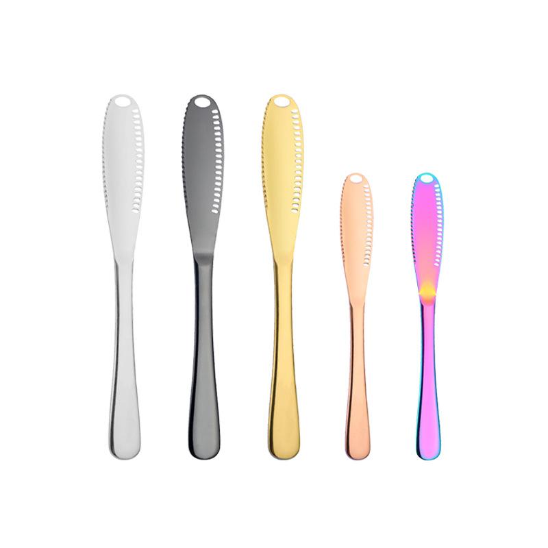 430 Stainless Steel Butter Knife Cheese Butter Knife with Holes, Bread Jam Baking Cream Scraper