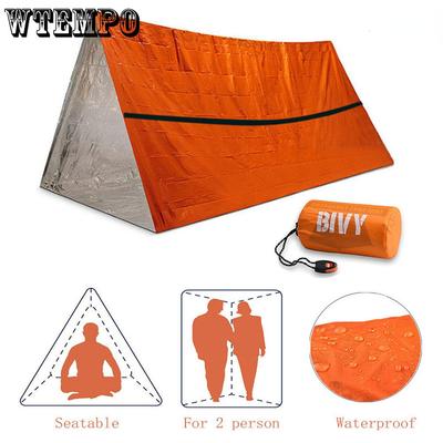 Rifugio di emergenza, kit tenda bivacco, coperta termica, sacco a pelo SOS, attrezzatura di sopravvivenza impermeabile