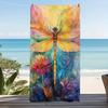 Vintage Style Dragonfly Beach Towel, 100% Polyester Fantasy-Themed Quick-Dry for Beach Pool Spa