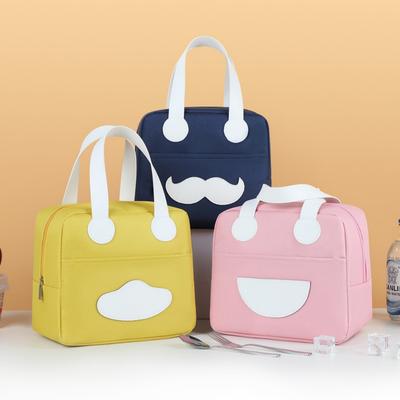 Insulated Lunch Box Large Capacity Bento Pouch Portable Handbag Modern Student Lunch Bag For Picnic Students Travel