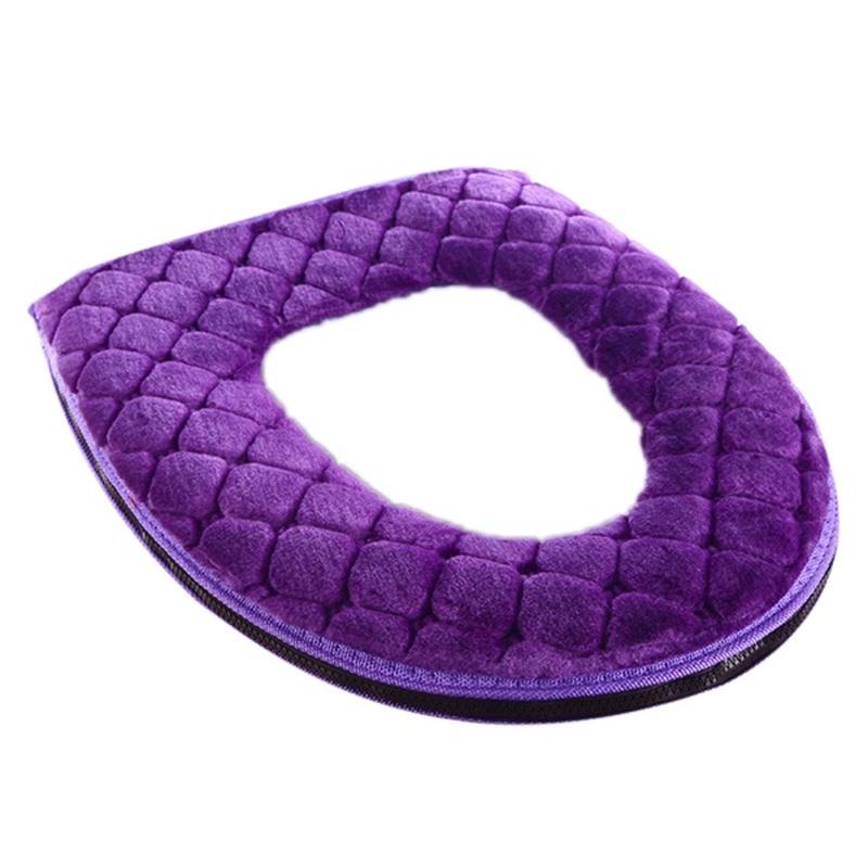 Bathroom Toilet Seat Cover Soft Warm Plush Toilet Cover Seat Lid Pad Home Decoration Toilet Seat Cover