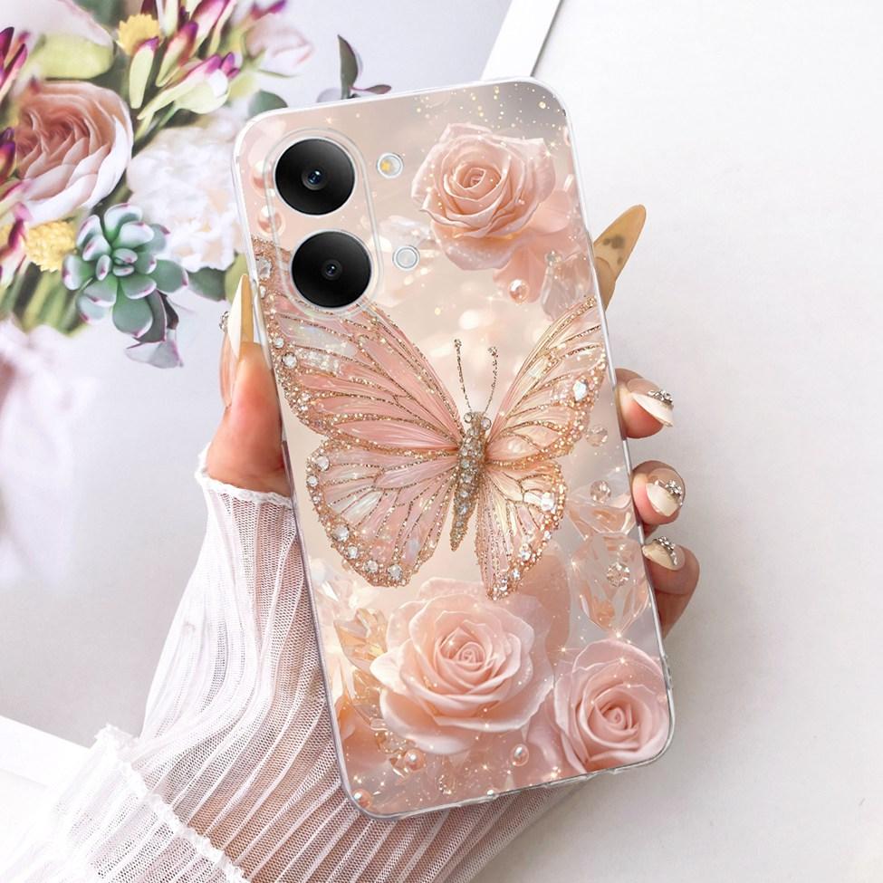 Case For Xiaomi Poco X8 Pro Max Cover Transparent Fashion Butterfly Cute Cat Cool Painted Soft Phone Casing 2602BPC18G