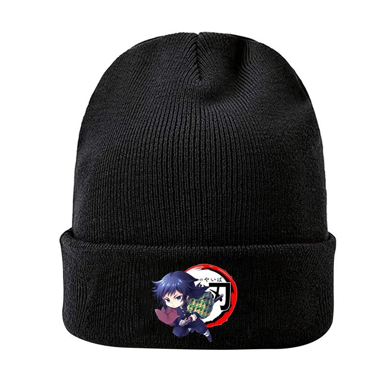 Demon Slayer Anime Knitted Hat For Women Unisex Skullies Beanies Winter Hat Polyester Kamado Nezuko Devil's Blade Casual Caps