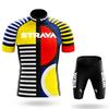 Set Maglia da Ciclismo Strava Pro Estiva Manica Corta Traspirante da Uomo Abbigliamento per Bici MTB Ciclismo Maillot Ropa Ciclismo Uniforme Completo