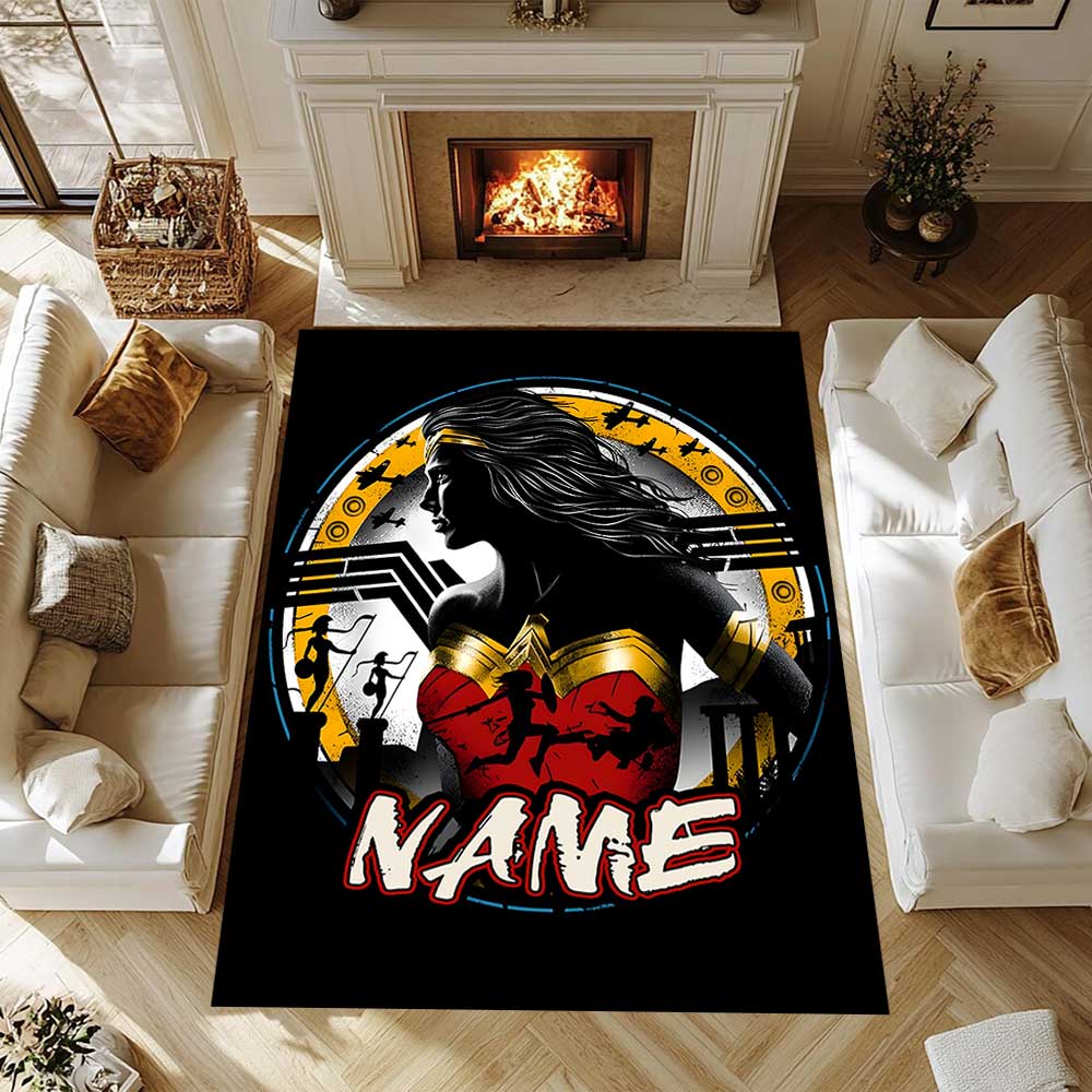 Warner Bros. Works (8) Customize Your Name Rug, Office Chair Cushion, Home Bedroom Living Room Gift.