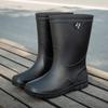 Fashion bundle short rain shoes men's medium water boots high rain boots men's new non-slip waterproof long rubber shoes men