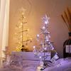 LED Kryštálový vianočný stromček: Galvanicky pokovaný železný stolový ornament a nočné svetlo