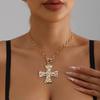 European and American Jewelry Ins Retro Fashion Metal Smooth Cross Collarbone Chain OT Buckle Personalized Creative Necklace