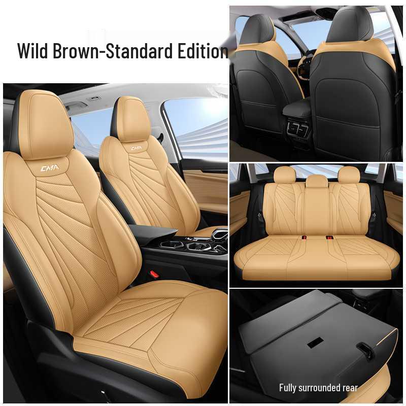 Breathable Perforated Leather Seat Covers for 23-25 Geely Boyue L – Full Coverage, Four-Season Use