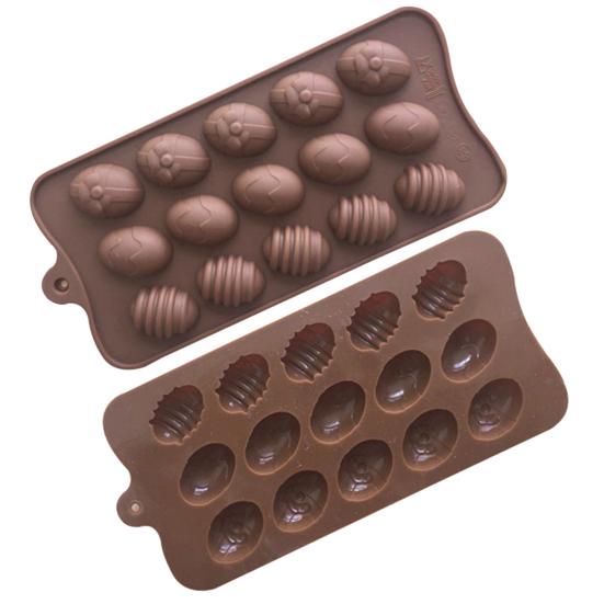 Chocolate Mold 15 Holes Reusable DIY Easter Egg Chocolate Silicone Mold Baking Tool
