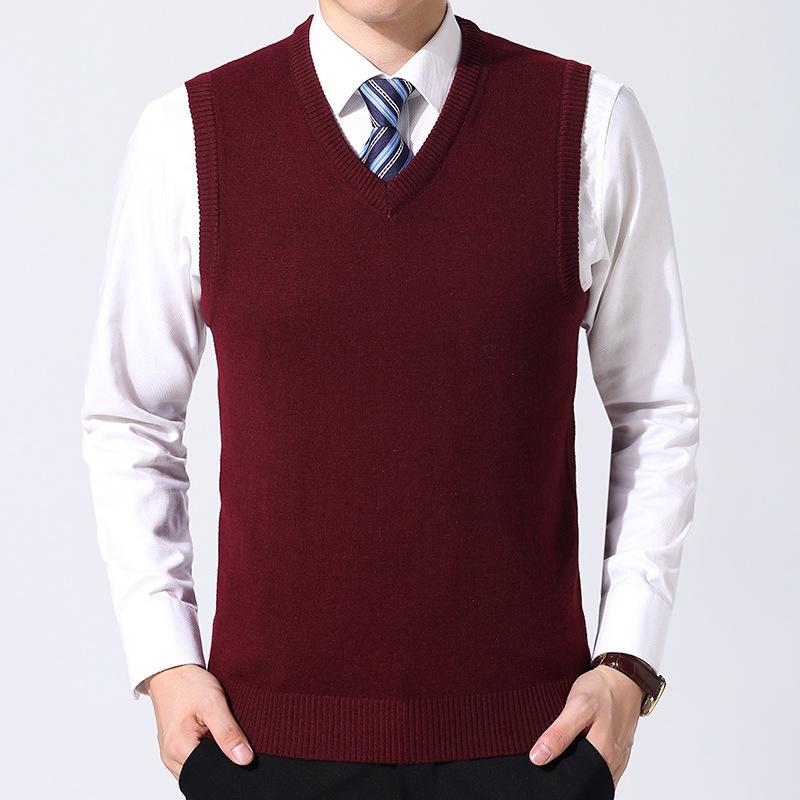 Heren Casual Trui Vest Warm Comfortabel Herfst Winter Bovenkleding Gebreide Trui