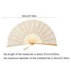 Lace Vintage Lace Hand Fan Hollow Ribs Handheld Embroidered Folding Fan Elegant Style 27cm Size Dance Handheld Fan Photo Props