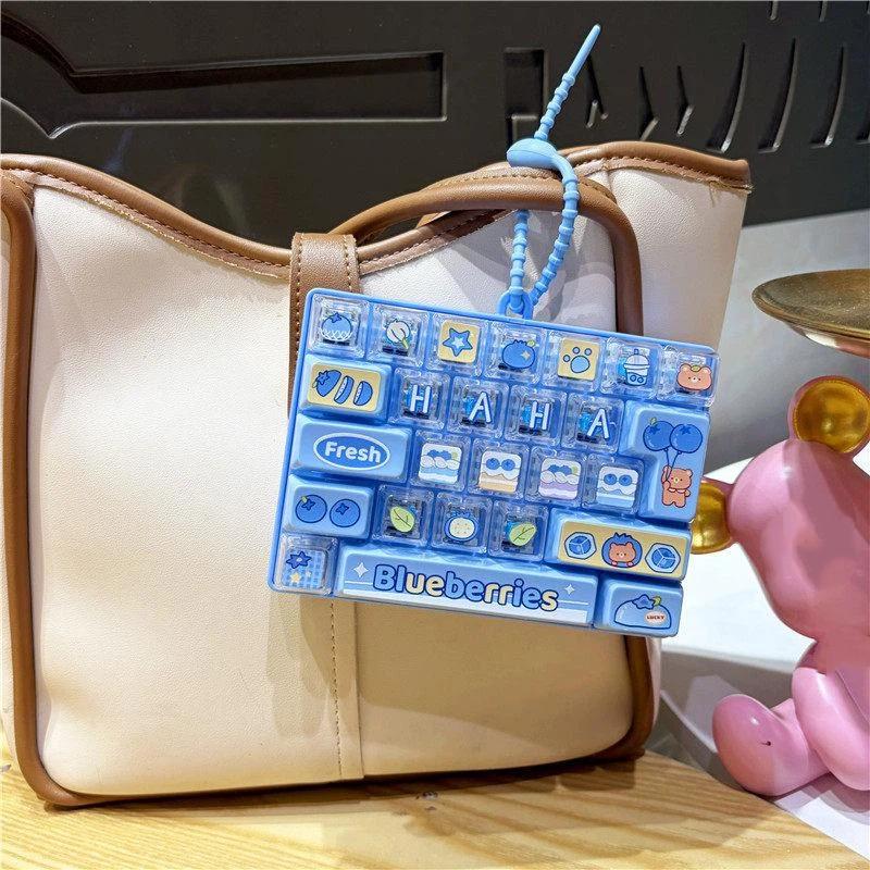 Cute Anti-Anxiety Decompression Toy 26 Key Click Button Toy Lightweight Bag Pendant For Office Break Relax