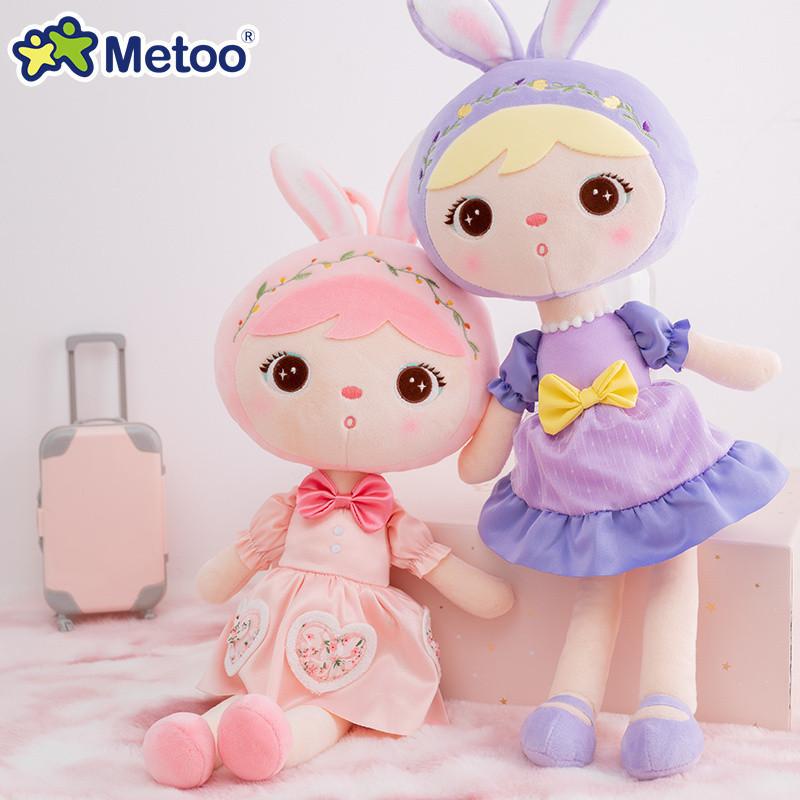 Non-Toxic Metoo Original Keppel Bunny Rainbow Love Skirt Princess Plush Doll53Cmfor Kids Toys Baby Holiday Gift
