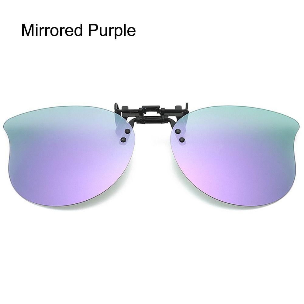 Clip On Sunglasses Over Prescription Glasses Ultra-Light UV400 Flip Up Sun Glasses Cat Eye Shape Convenient Shades