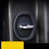 4 vnt./rinkinys Automobilio durų užrakto sagtelės apsauginis padėkliukas, Automobilio durų smūgio absorbcijos tarpinė, Durų užrakto apsauginis dangtelis, Uždaras anti-susidūrimo lipdukas