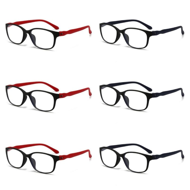 6PCS Ultralight TR90 Reading Glasses Blue Light Blocking Presbyopia Eyewear Men +100-+400