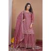 Presenting  New Designer Embroidered Chinon Sharara Suit With Sequence Embroidered Work