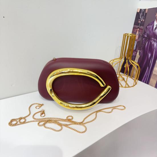 Acryl Clutch für Damen Runde Clutch mit abnehmbarem Riemen Abendhandtasche Crossbody-Tasche für Hochzeitsfeier Abschlussball