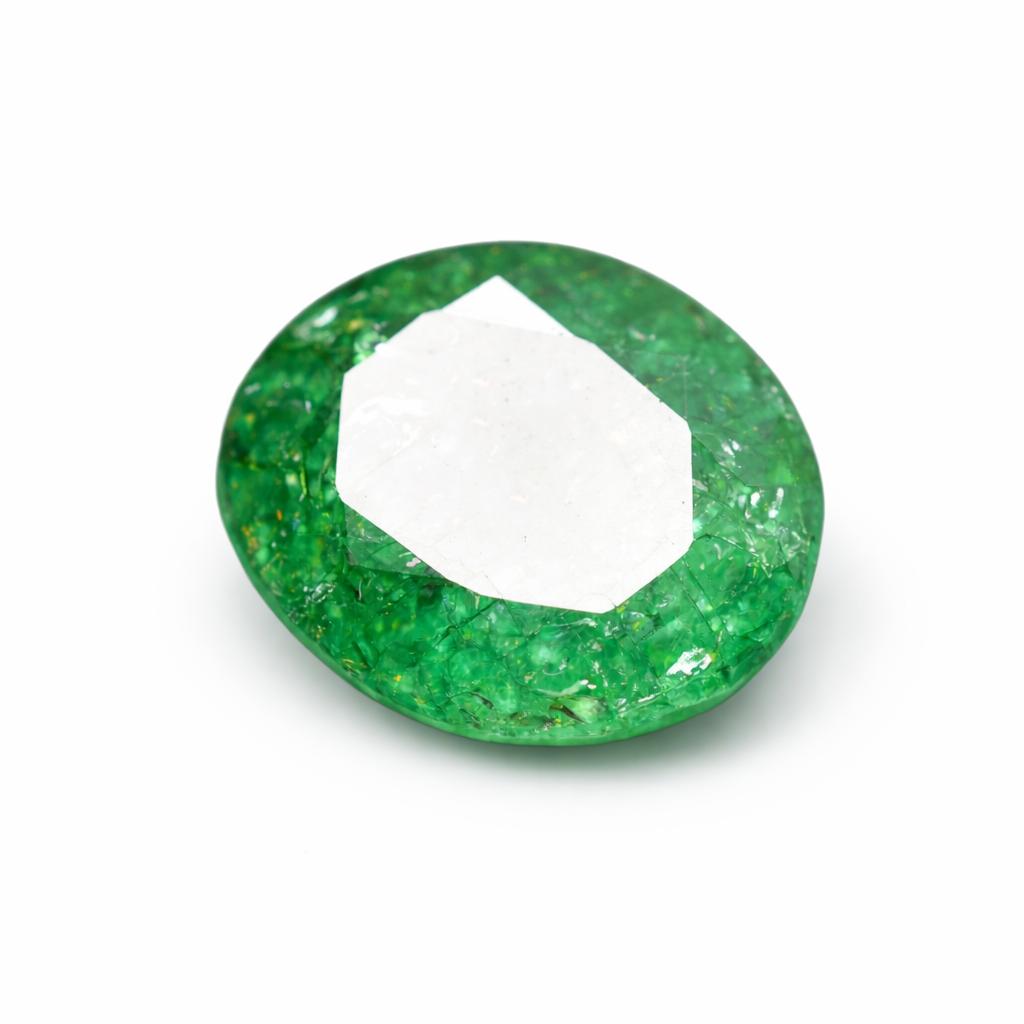 Natural Green Emerald Loose Gemstone 16.60 ct Oval Cut High Quality for Jewelry Making and Crafts