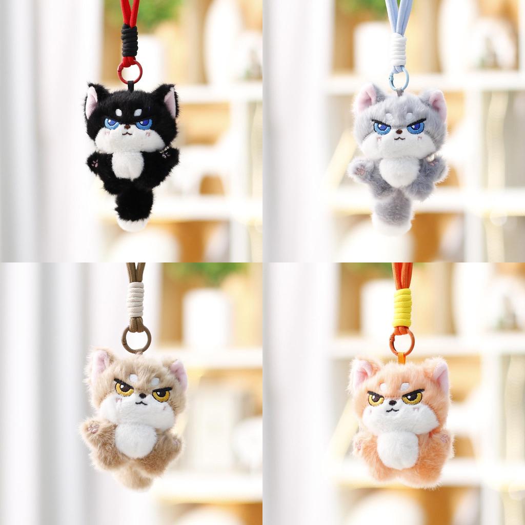 Plüschwolf-Schlüsselanhänger mit weicher Polyesterfüllung als Anhänger für Geschenktaschen von Mädchen