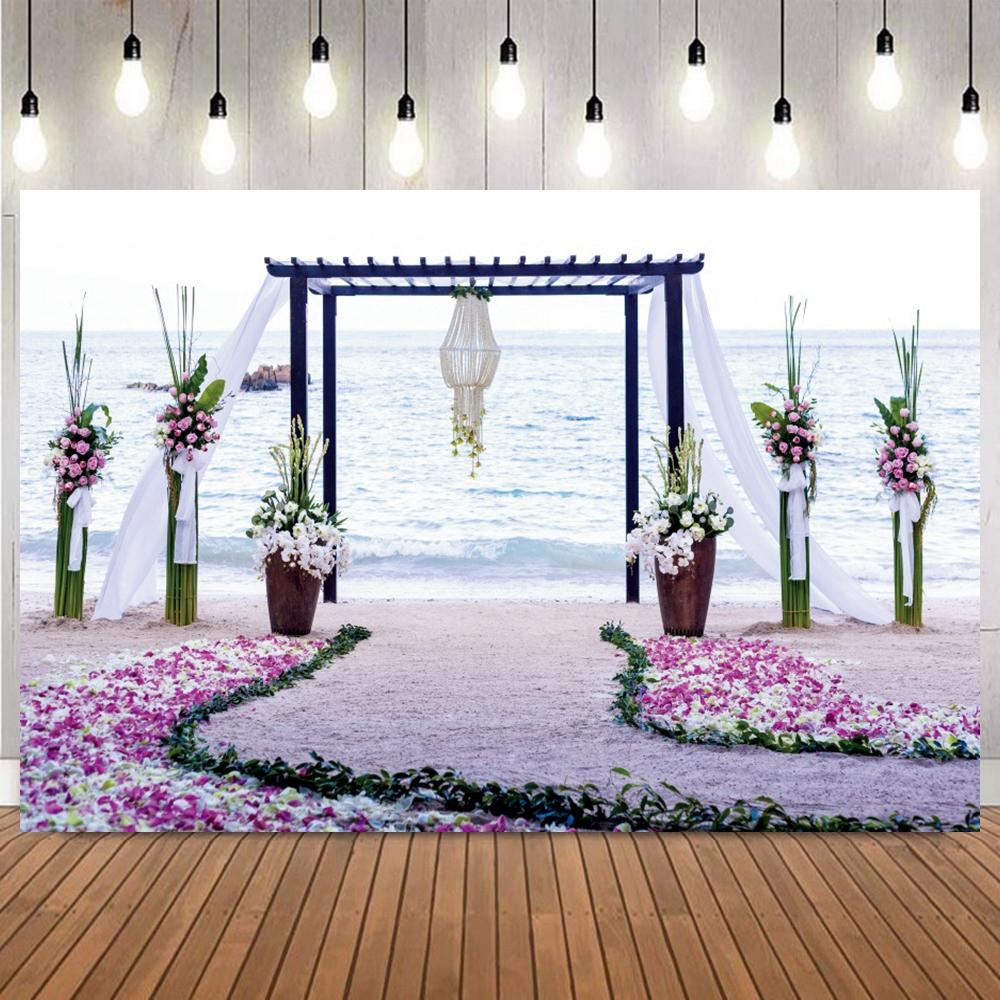 Wedding Party Photography Backdrop Flower Scenes Floral Bridal Shower Engaged Ceremony Party Decor Banner Photo Background Props18