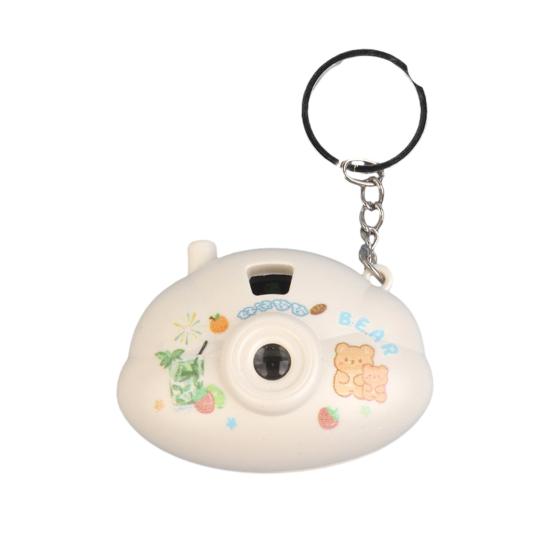 Mini Cartoon Camera Keychain with Slide Projector Light Kids Toy Pendant for Bags Backpacks Fun Gift & Grab Machine Prize for Boys Girls
