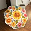 1pc Floral Mandala Design Umbrella with Plastic Handle,Suitable for All Seasons Home Travel Outdoor UmbrellaDD1158