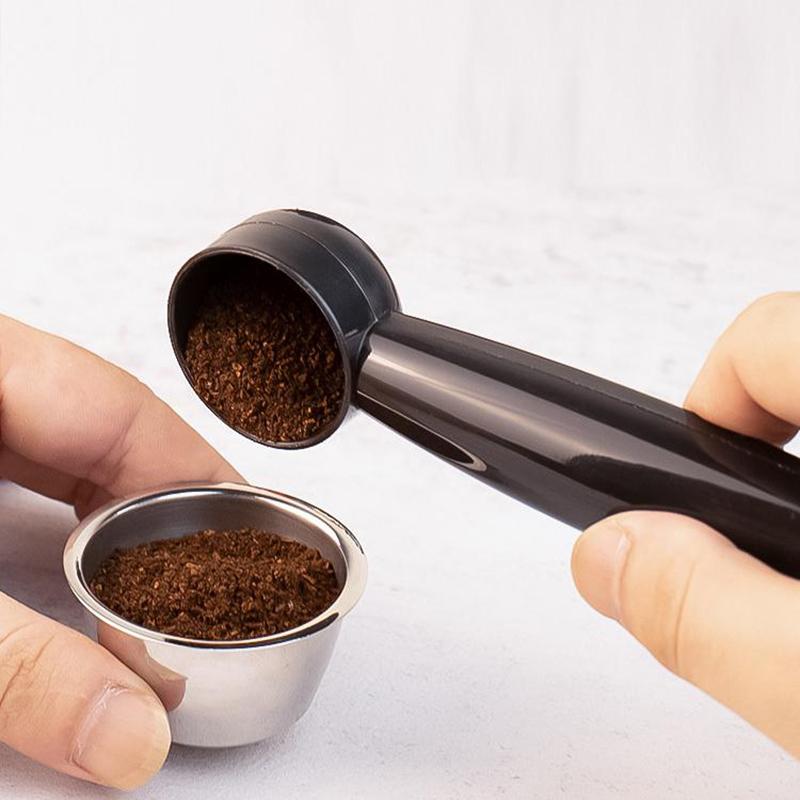 2 In 1 Coffee Spoon 7G Standard Measuring Spoon Dual-Use Bean Scoop Powder Press Scoop Coffee Machine Accessories Kitchen Tools