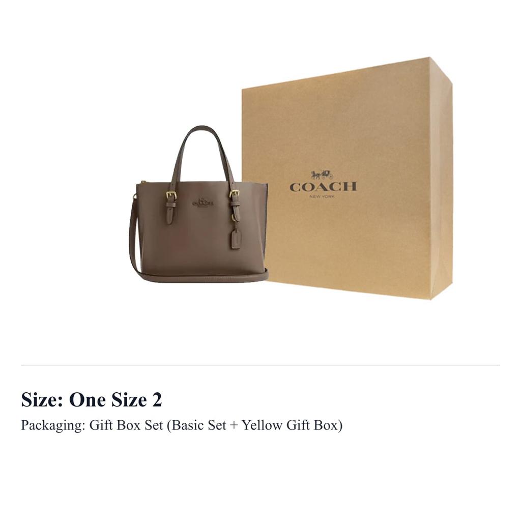 Coach Mollie Cow Split Leather Tote Bag, Shopping Bag, Shoulder Bag, Crossbody Bag, Handbag 25 Women's Brown CV966-IMV2R