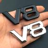 V8 Emblem Metal Sticker Badge Fender For V8 Racing Emblem Auto For Car Motorcycle Truck SUV