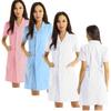 Uniformă Robă de Laborator Culoare Solidă pentru Femei Adulți S-XXL - Mânecă Scurtă cu Guler Rever și Nasturi în Față Halat Spital