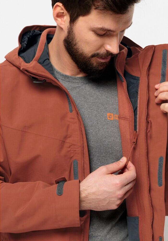 Bunda Jack Wolfskin Altenberg 3v1 Jkt M Bunda Pánská karmínová