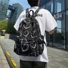 Schoolbag New Simple Backpack Large Capacity Junior High School Student Versatile Graffiti Reflective School Bag Female College Student Backpack