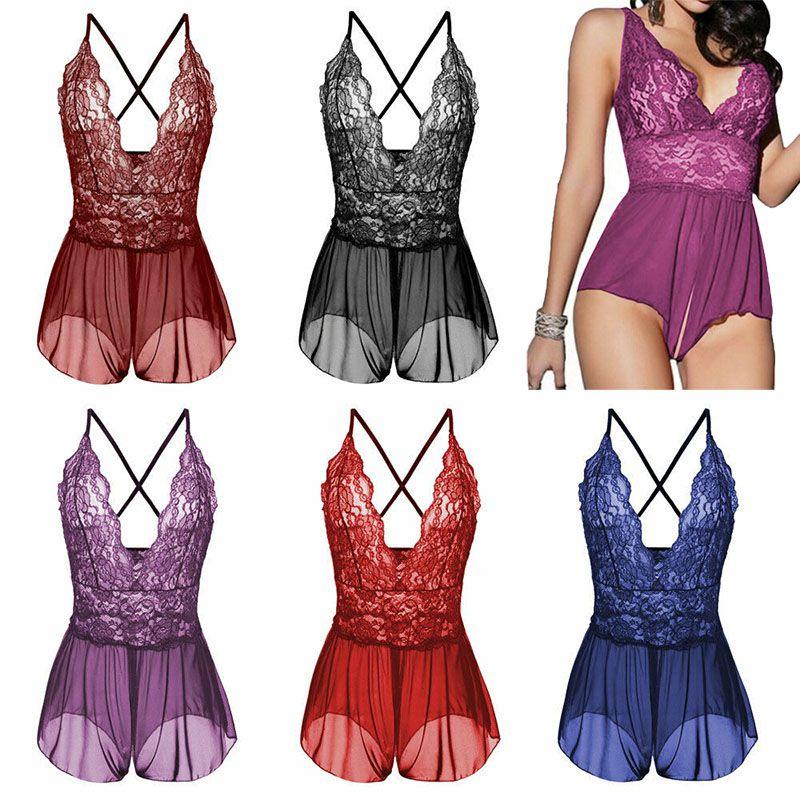 Damska Bielizna z Dekoltem V na Plecach Krzyżujące się Paski Babydoll z Regulowanymi Krzyżującymi się Ramiączkami i Opcjami Plus Size