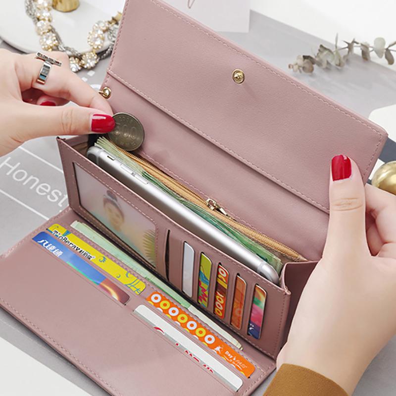 New Fashion Women Wallets Long Style Multi-functional Purse Fresh PU Leather Female Clutch Card Holder