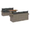 Outdoor Sofa Set with Cushions 7 Pcs Gray