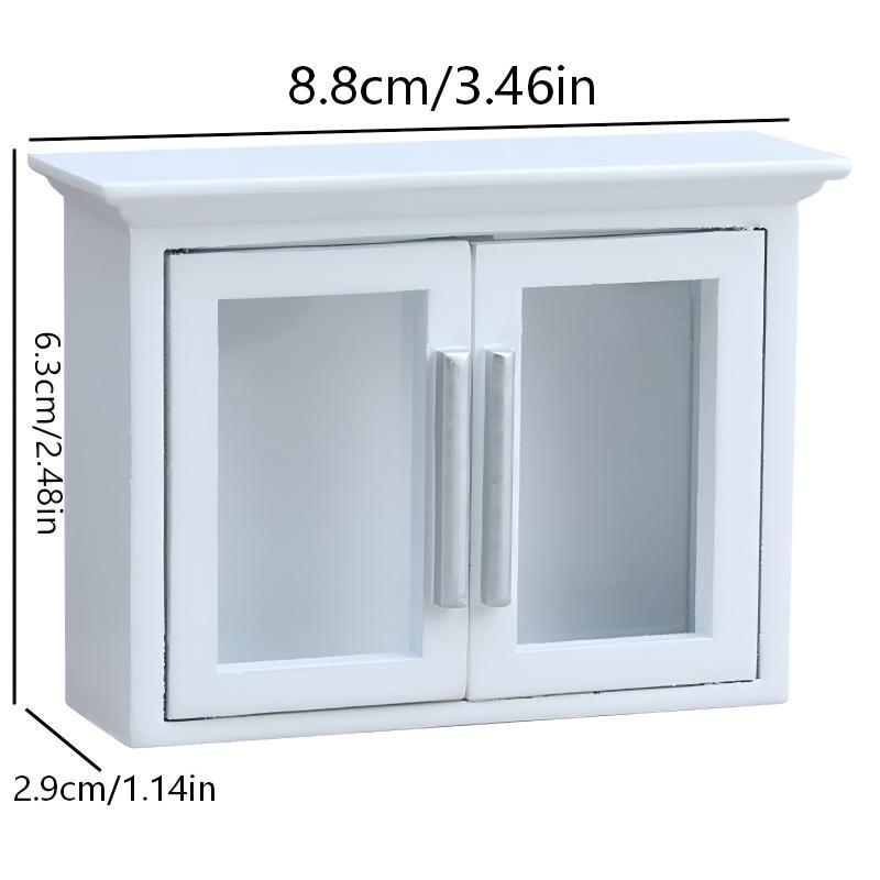 1:12 Dollhouse Miniature Scene Wall Cabinet Shelf Model Dollhouse Furniture Ornament Micro Scene Building Props