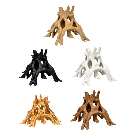 Shrimp Hiding Cave 3D Printed Aquarium Hideout, Hollow Tree Root Shaped Fish Tank Decoration, Natural Ornament Breeding Shelter for Shrimp, Cichlids,