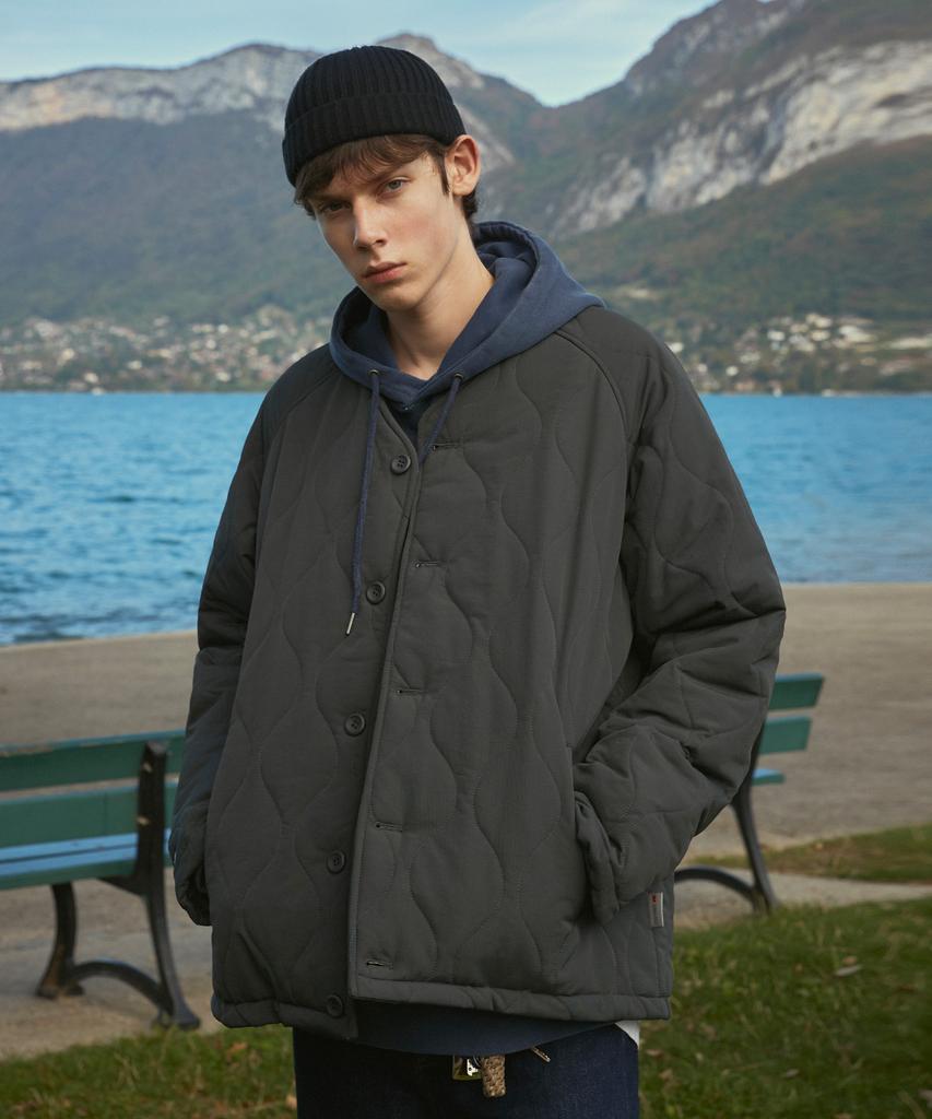 Fluke 3M Thinsulate Quilted Lightweight Padded Jacket Dark Grey Fpj201